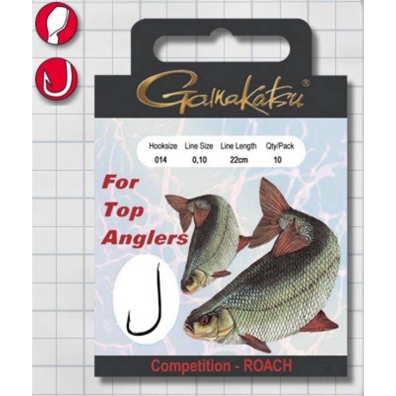 Поводки с крючками Gamakatsu BKS-1010R №18/d0,10/22см Поводки с крючками Gamakatsu BKS-1010R №18/d0,10/22см